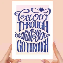 A4 Powerful Words Illustration Print