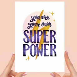 A4 Powerful Words Illustration Print