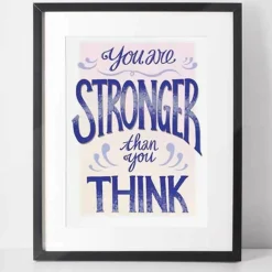 A4 Powerful Words Illustration Print