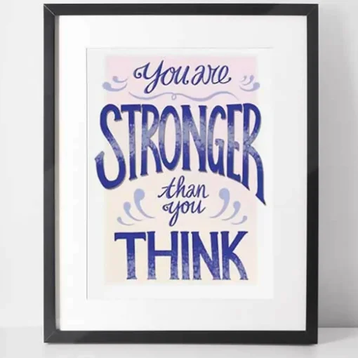 A4 Powerful Words Illustration Print