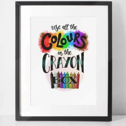 A4 Powerful Words Illustration Print