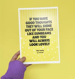 A4 Powerful Words Illustration Print