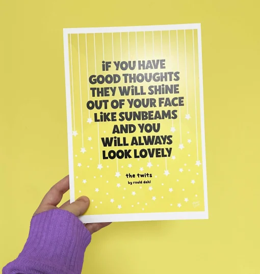 A4 Powerful Words Illustration Print