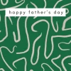 Abstract Green Father's Day Card