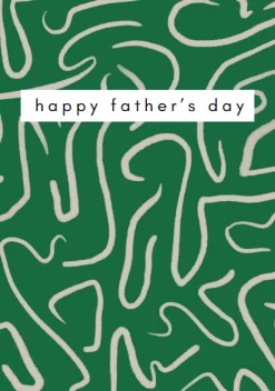 Abstract Green Father's Day Card
