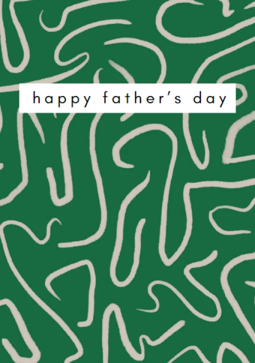 Abstract Green Father's Day Card