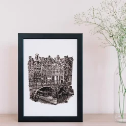 Amsterdam Canal Illustration Print (A5)