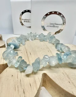 Aquamarine Chip Bracelet