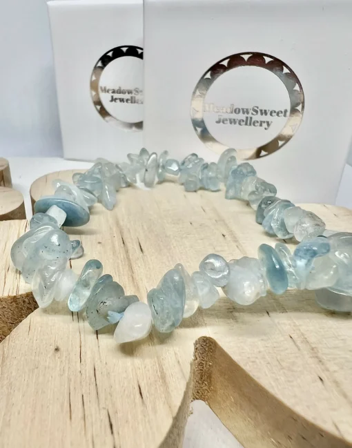 Aquamarine Chip Bracelet