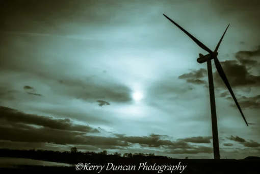 Backlit Turbine A4 framed
