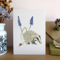 Badger and Ladybird Card