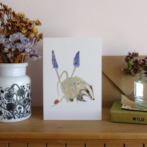 Badger and Ladybird Card