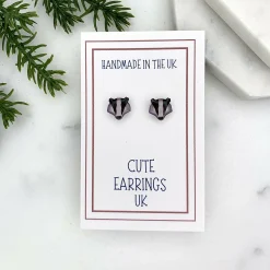 Badger Stud Earrings