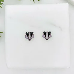 Badger Stud Earrings