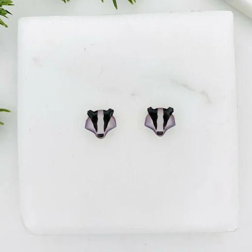 Badger Stud Earrings