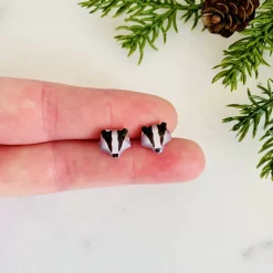 Badger Stud Earrings