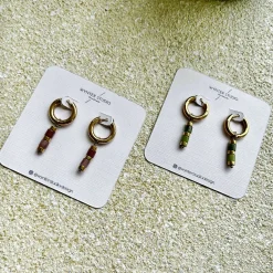 Bead Hoop Earrings