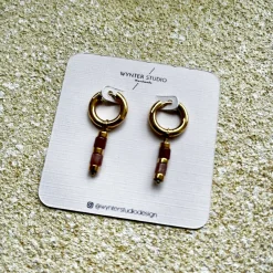 Bead Hoop Earrings
