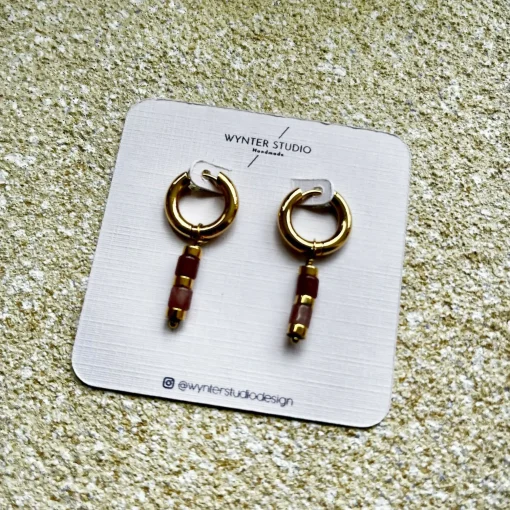 Bead Hoop Earrings