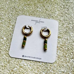Bead Hoop Earrings