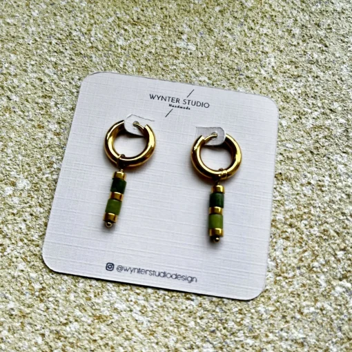 Bead Hoop Earrings
