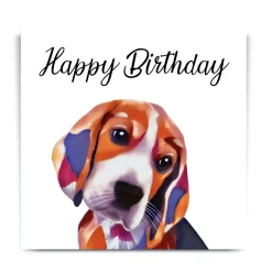 BEAGLE DOG GREETINGS CARD