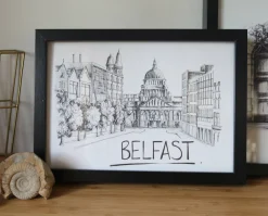 Belfast Skyline Art Print