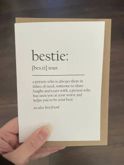 Bestie Definition Card