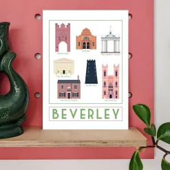 Beverley Landmarks Travel Poster