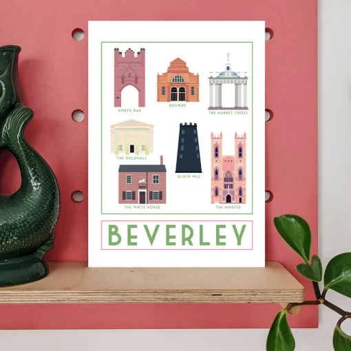 Beverley Landmarks Travel Poster