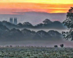 Beverley Minster Sunrise over Beverley Westwood