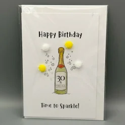 Birthday 30 & Fabulous - Pom Pom Greeting Card
