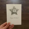 Birthday Badge Card - Silver