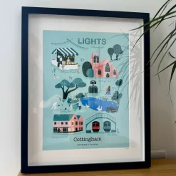 Black Framed A3 Cottingham Light Art Print