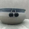 Black Gemstone Earrings - Lava