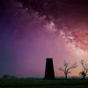 Black Mill under the Milky Way, Landscape