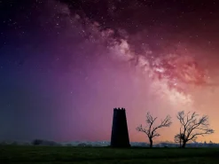 Black Mill under the Milky Way, Landscape