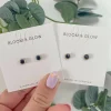 Black Small Circle Studs | Elegant & Handmade | Art & Soul