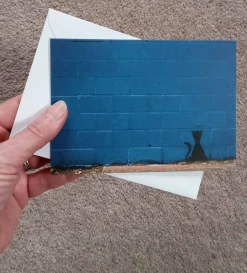 Blue cat - card