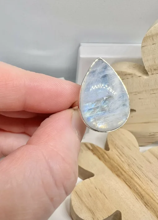 Blue Moonstone Ring Size S
