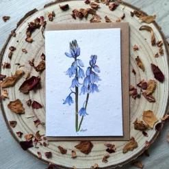 Bluebell plantable wildflower card