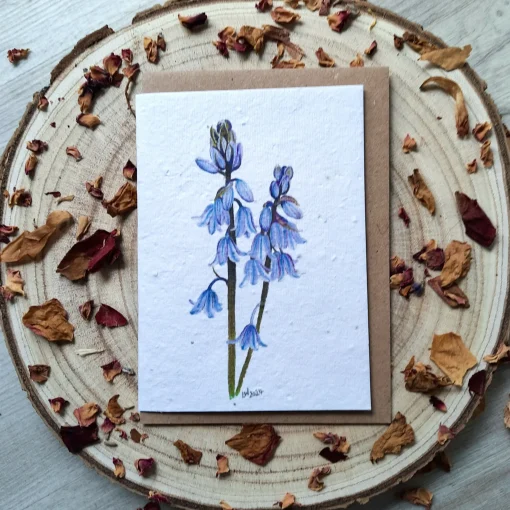 Bluebell plantable wildflower card
