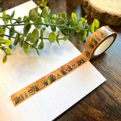 Bookish Washi Tape | Rustic Brown Book Design | Art & Soul