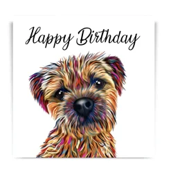 BORDER TERRIER DOG GREETINGS CARD