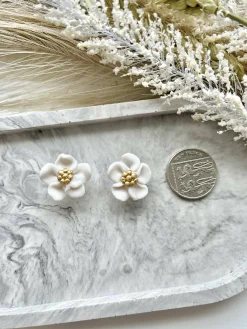 Bridal No. 5 - Handmade Polymer Clay Earrings