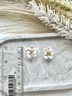 Bridal No. 5 - Handmade Polymer Clay Earrings
