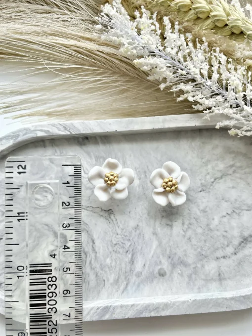 Bridal No. 5 - Handmade Polymer Clay Earrings