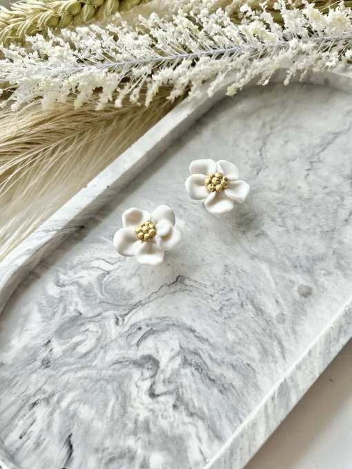 Bridal No. 5 - Handmade Polymer Clay Earrings