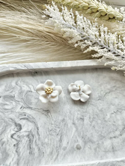 Bridal No. 5 - Handmade Polymer Clay Earrings