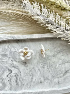 Bridal No. 5 - Handmade Polymer Clay Earrings
